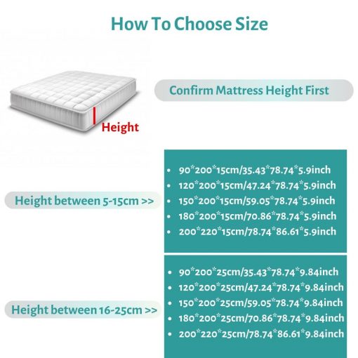 Washable Bed Cover Queen Size Breathable Solid Color Mattress Cover Embossed Quilted King Mattress Protector