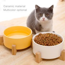 Double Ceramic Cat Bowl Dog Bowl Pet Feeding Water Bowl