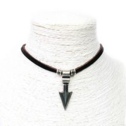 Choker / Leather Collar Arrow Element Brown