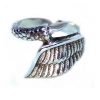 Woman leaf ring Silver 925 and gold