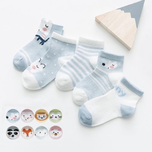 5Pairs/lot 0-2Y Baby Socks Baby Socks Newborn Boy Toddler Socks Baby