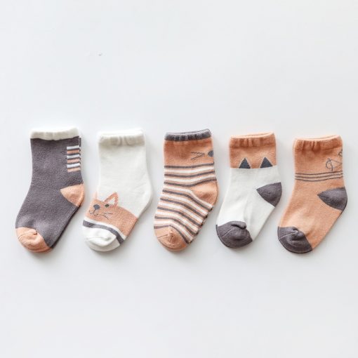 5Pairs/lot Newborn Baby Socks Cotton Baby Socks for Girls Baby Boy Socks