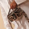 PU Leather Bags Leopard Crossbody Bags for Women Small Vintage Chain