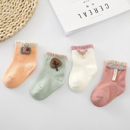 1 pair Baby Socks Boys Girls Cartoon Socks Cotton Kids Socks Soft Newborn Socks