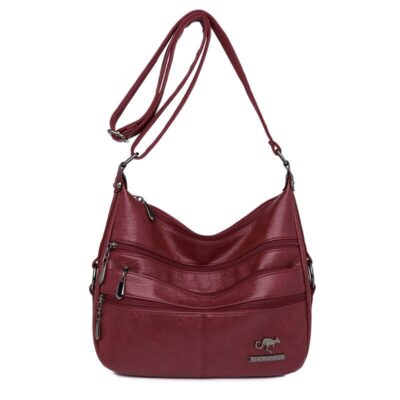 Women Large Soft Leather Shoulder Bags Vintage Bag