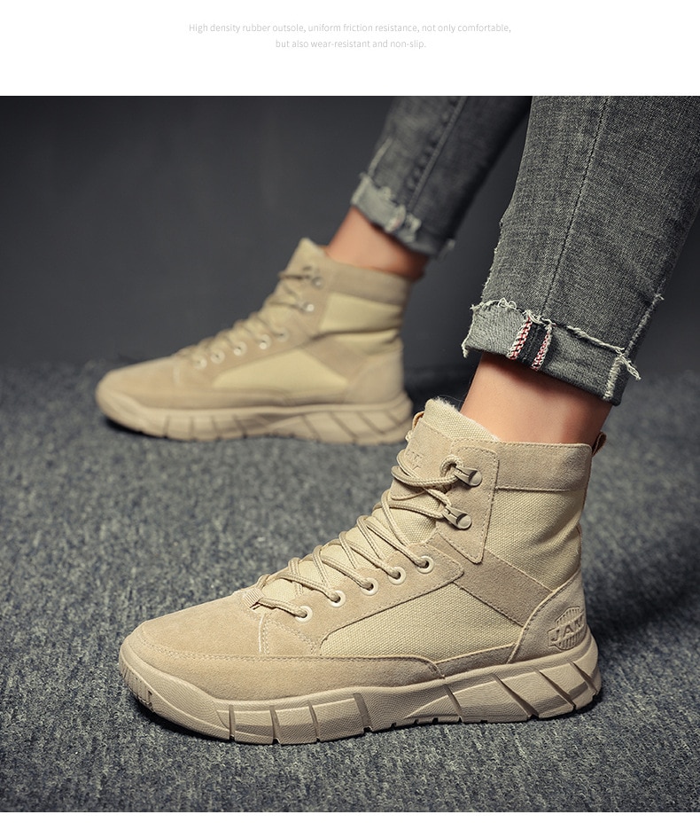 Army Boots Male Commando Desert Boots Men Trend Martin Boots Mens Outdoor Tooling Boots Men High Cotton Boots Men Military Boots