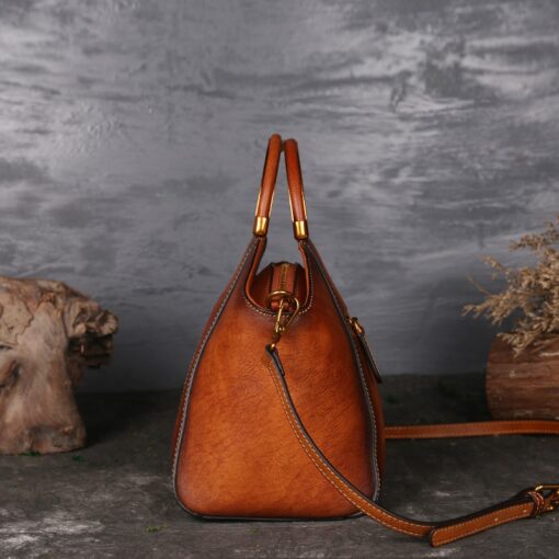Luxury Retro Elegant Shoulder Women Genuine Leather Handbags Cow Leather