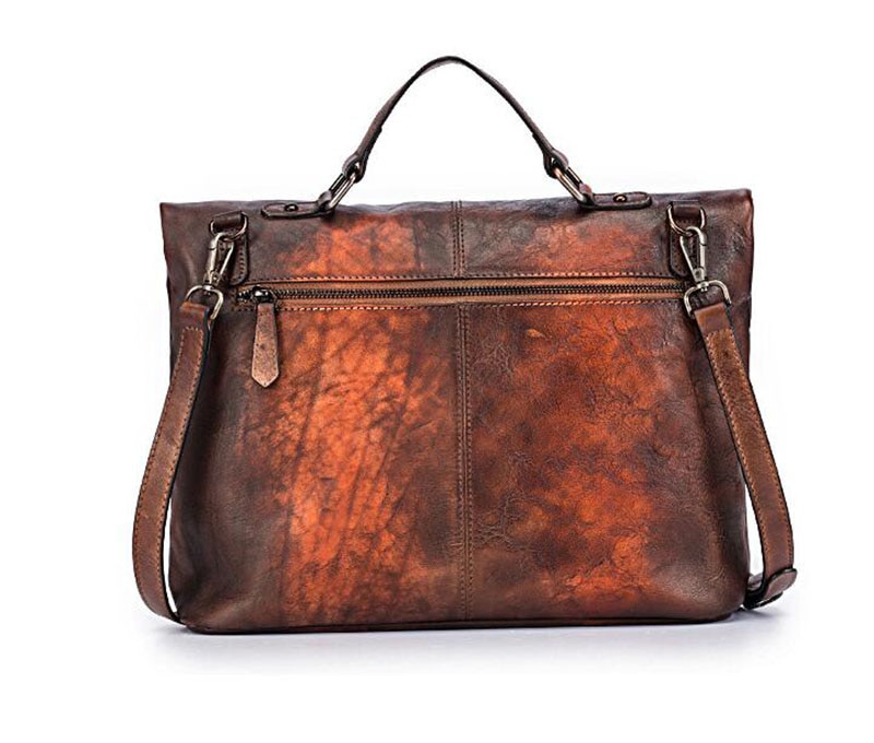 NIUBOA Original 100% Genuine Leather Bag Real Cowhide Women Handbags Vintage Manual Simple Design Crossbody Bags For Women