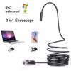 1m 2m USB Endoscope Camera 7mm Lens Borescope Video Waterproof for Android PC
