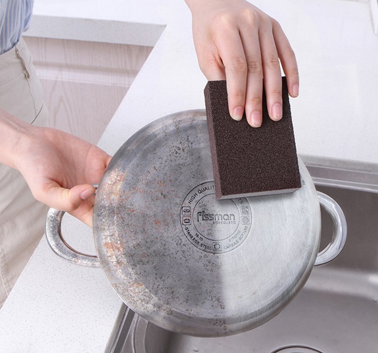 Magic Sponge Eraser Rust Remover Brush Dish Pot Cleaning Brush Sponge Emery Descaling Clean Rub Pot Kitchen Tools Gadgets