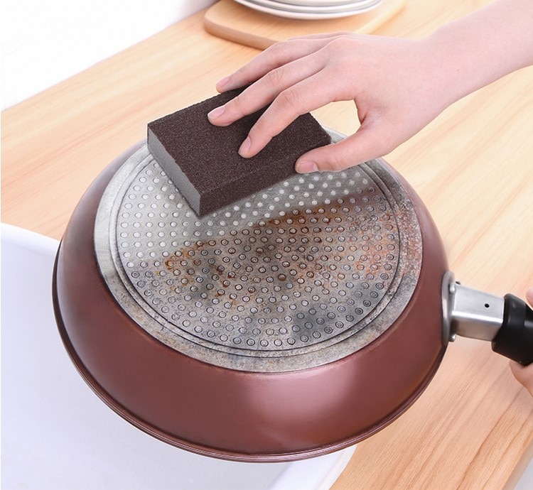 Magic Sponge Eraser Rust Remover Brush Dish Pot Cleaning Brush Sponge Emery Descaling Clean Rub Pot Kitchen Tools Gadgets
