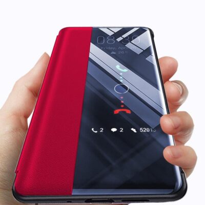Mirror Translucent View Flip Phone Case For iPhone