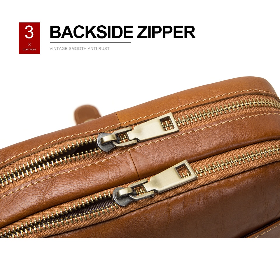 CONTACT'S Genuine Leather Men Message Bags for 7.9in iPad Vintage Travel Handbag Zipper Metal Buckle Business Male Shoulder Bag