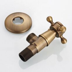 Antique Brass Triangle Valve 1/2" Male Thread Water Control Valves Bathroom