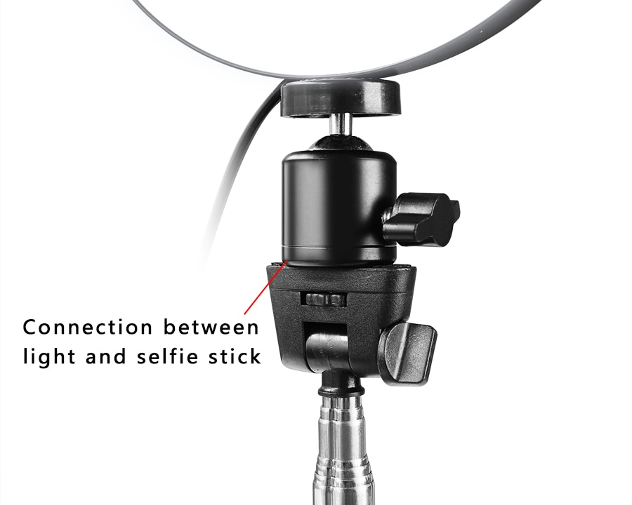 Photography Dimmable LED Selfie Ring with Phone Holder